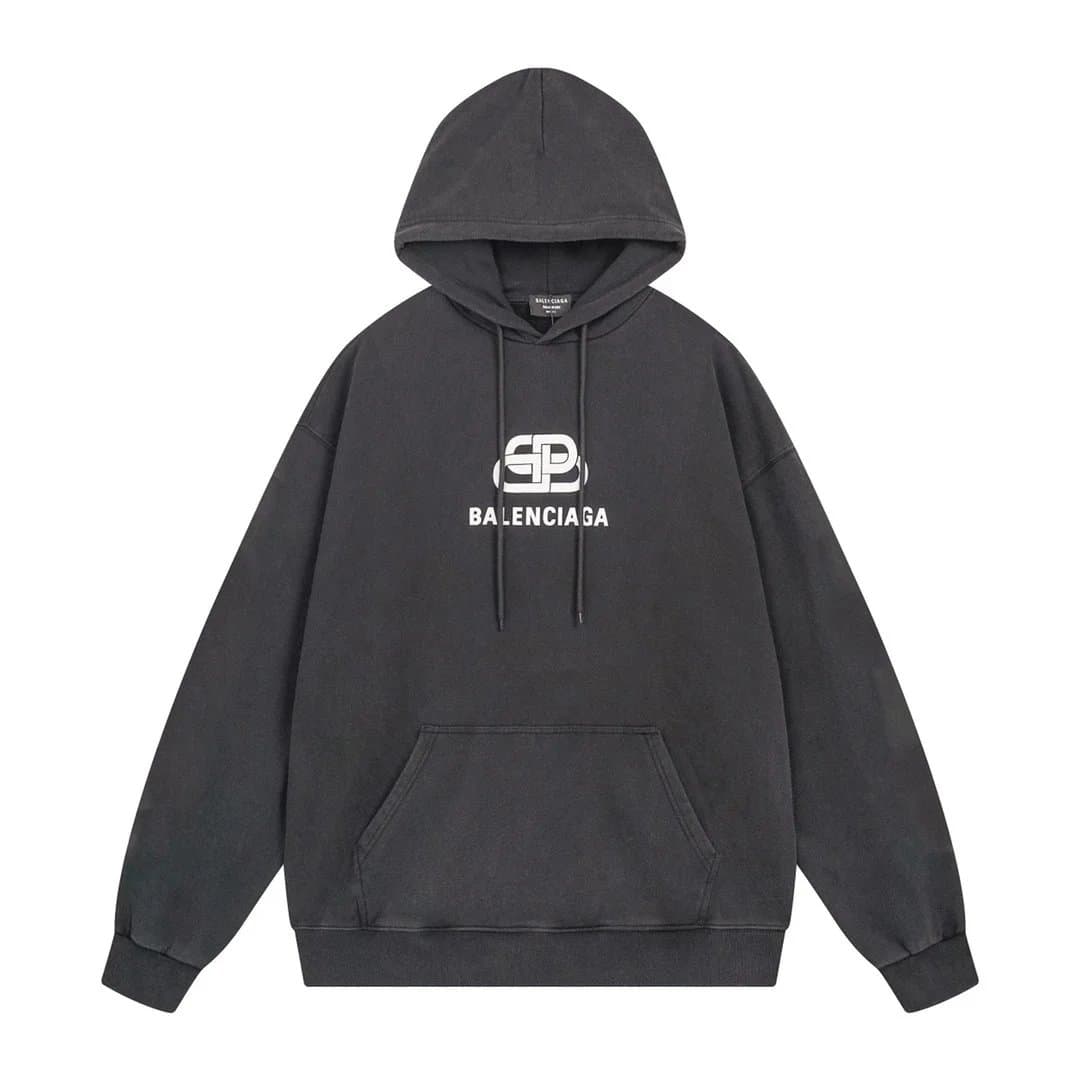 Balenciaga Crewneck Sweatshirt Logo Embroidered — 33深灰色