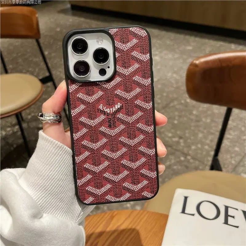 Goyard Phone Case Chevron Pattern