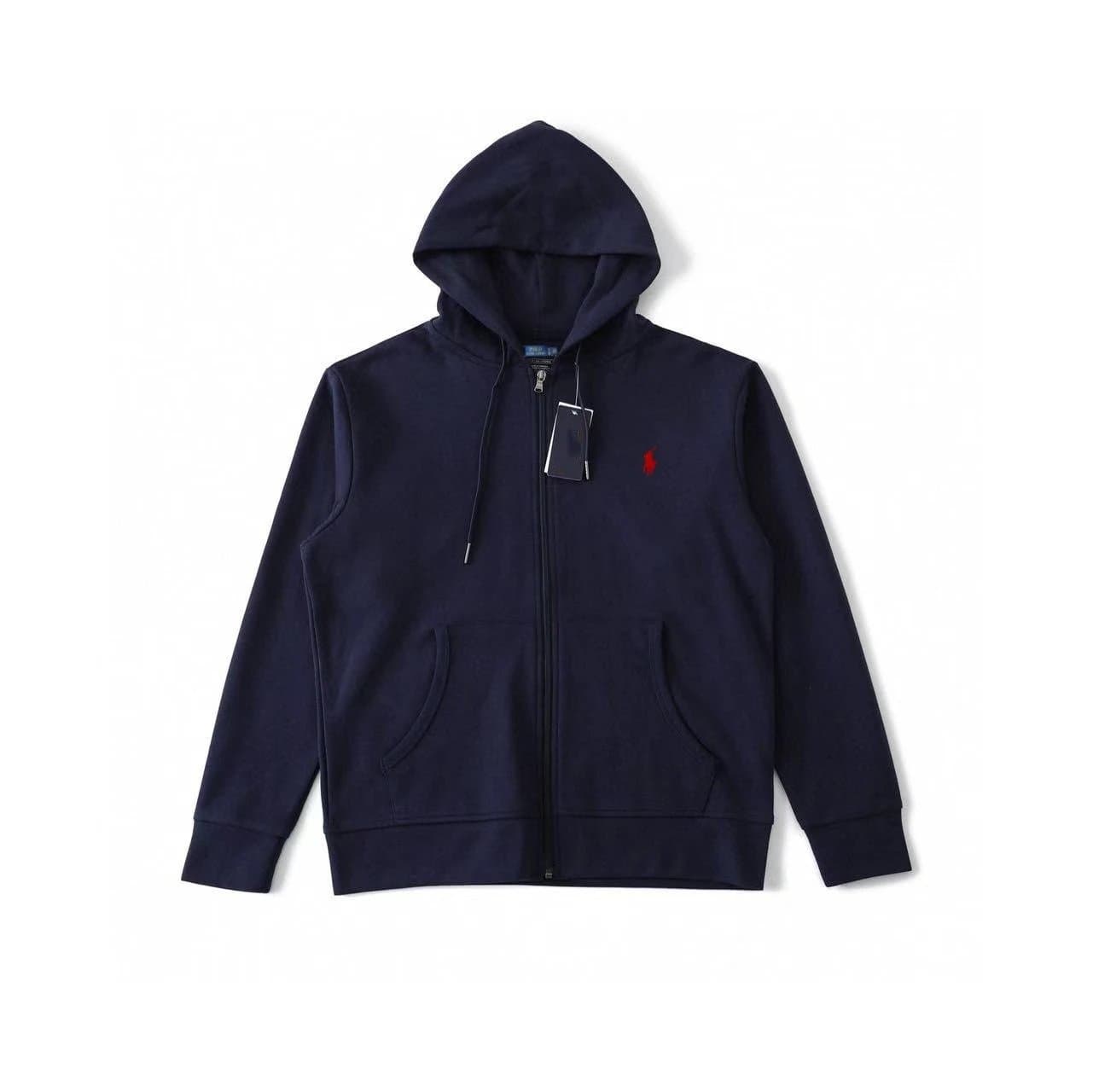 Polo Ralph Lauren Classic Fit Full-Zip Hoodie Navy with Red Pony