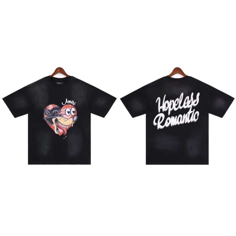 Amiri Graphic Tee Eagle Flame Print — 2260 black
