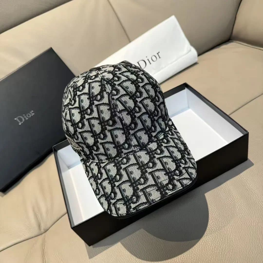 Dior Baseball Cap Oblique Logo Print