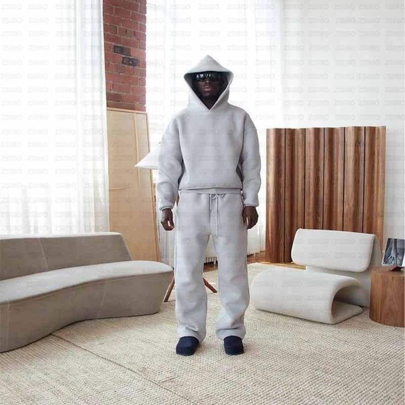 Fear of God Essentials Sweatpants Embroidered Pocket — 灰色套装
