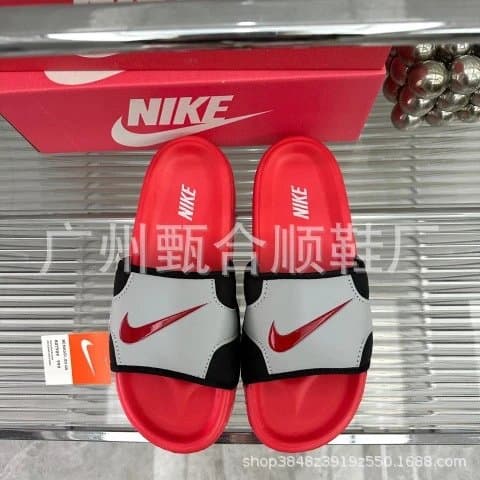 Nike Benassi JDI Navy/White — 单勾红色