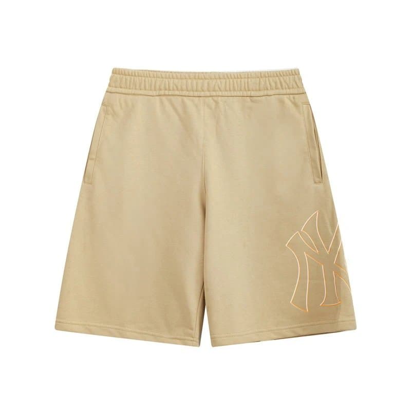 BAPE Logo Print Shorts Diamond B Pattern — 502卡其色