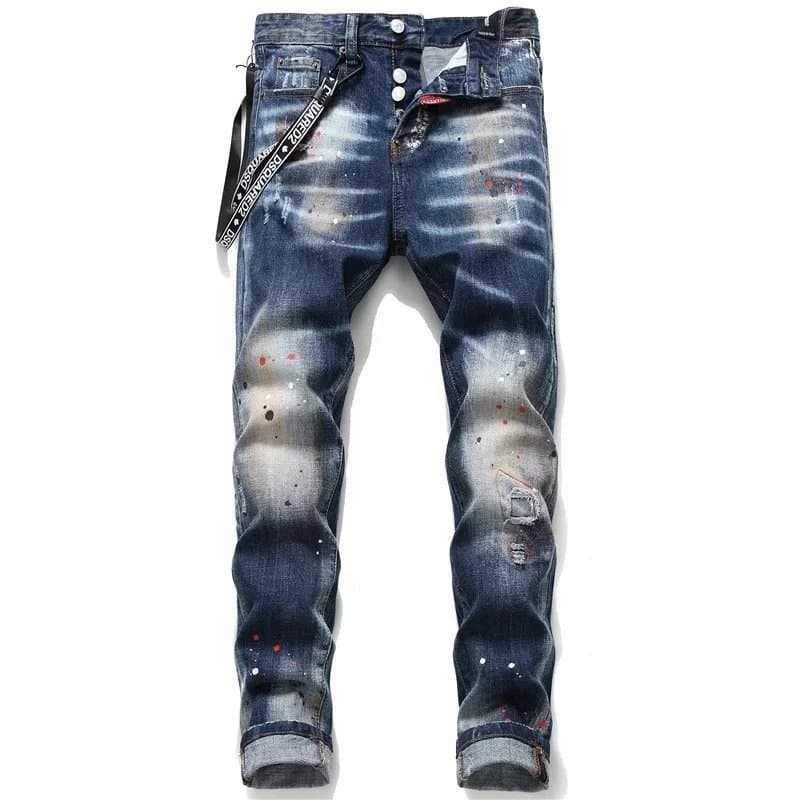 Diesel Distressed Jeans Paint-Splatter Wash