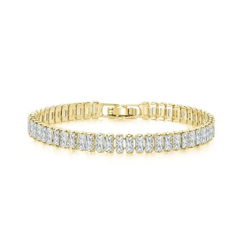 Van Cleef & Arpels Alhambra Bracelet Emerald and Diamond — 5mm｜金色长方钻