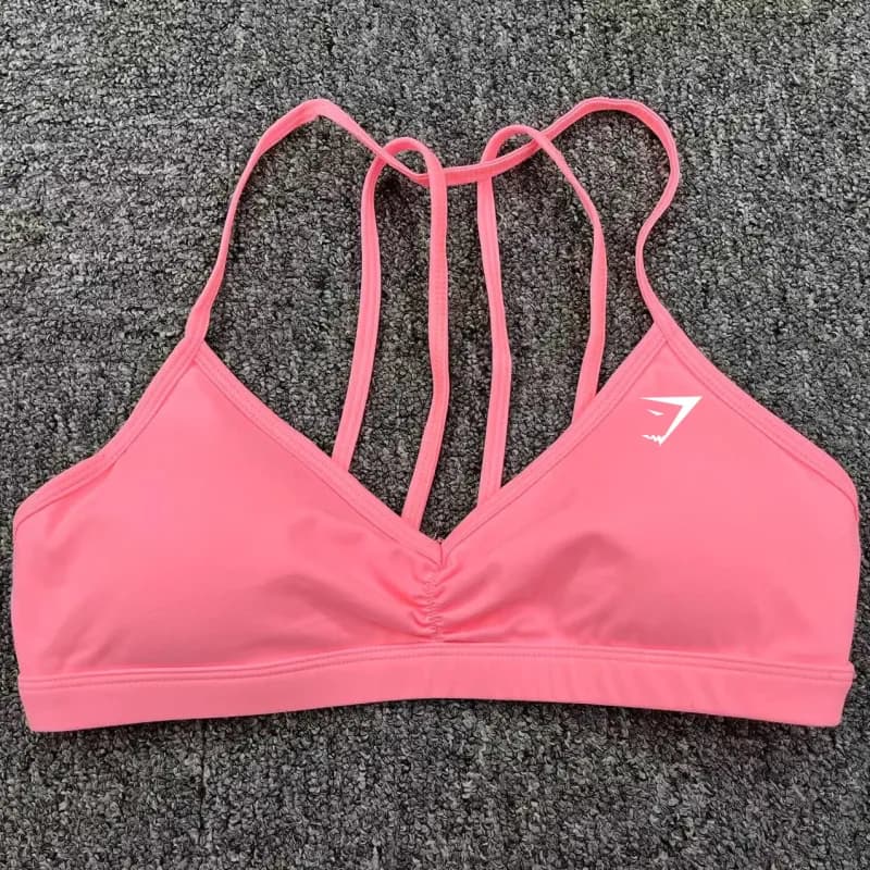 Strappy Sports Bra Coral Pink
