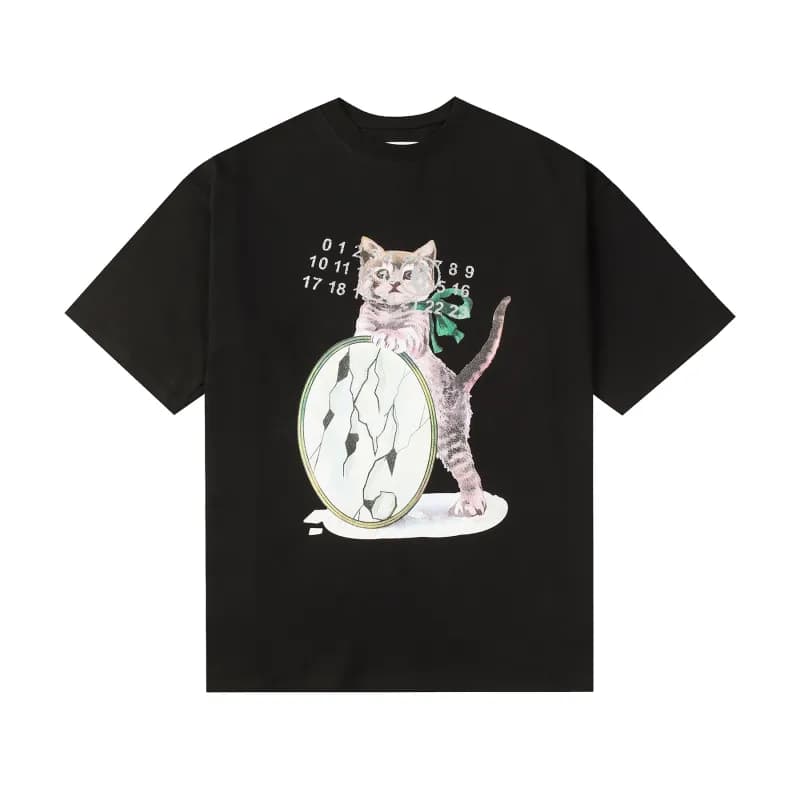 Comme des Garçons Button-Up Shirt Label Print — 698黑
