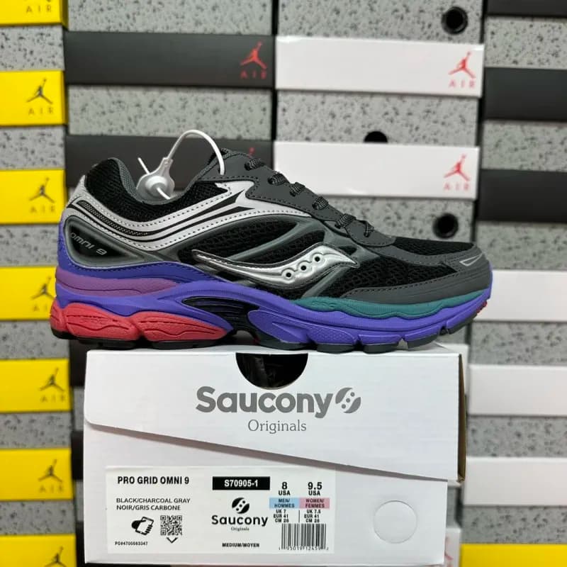 Saucony Pro Grid Omni 9 Black/Charcoal Gray