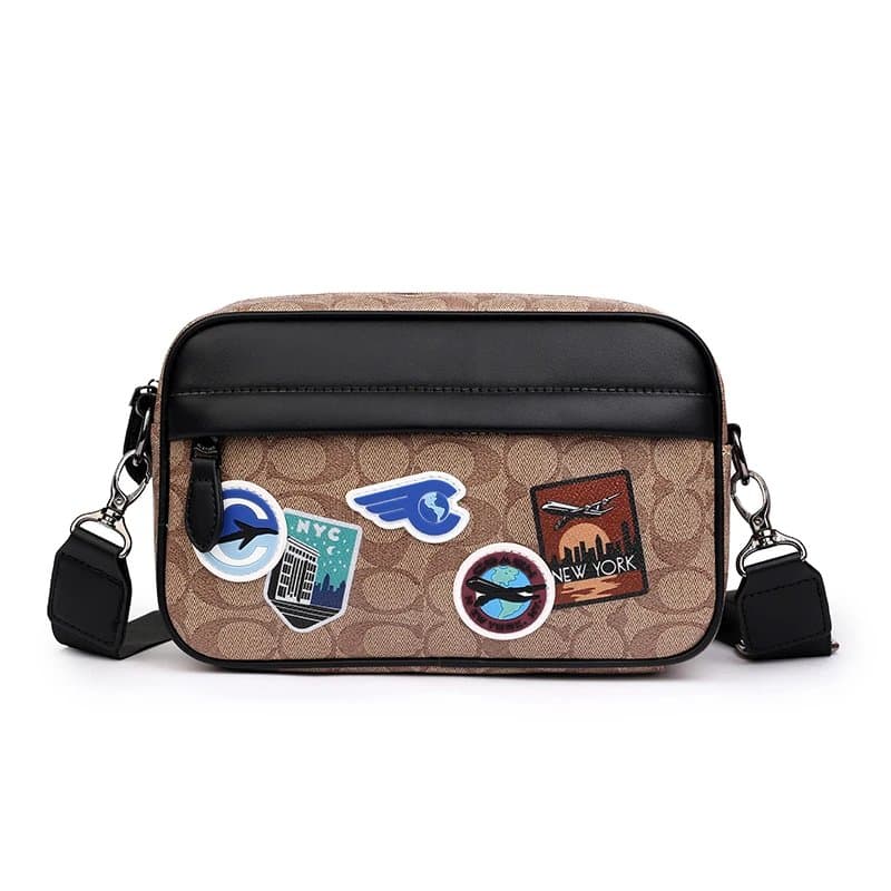 Coach Shoulder Bag Patchwork Travel