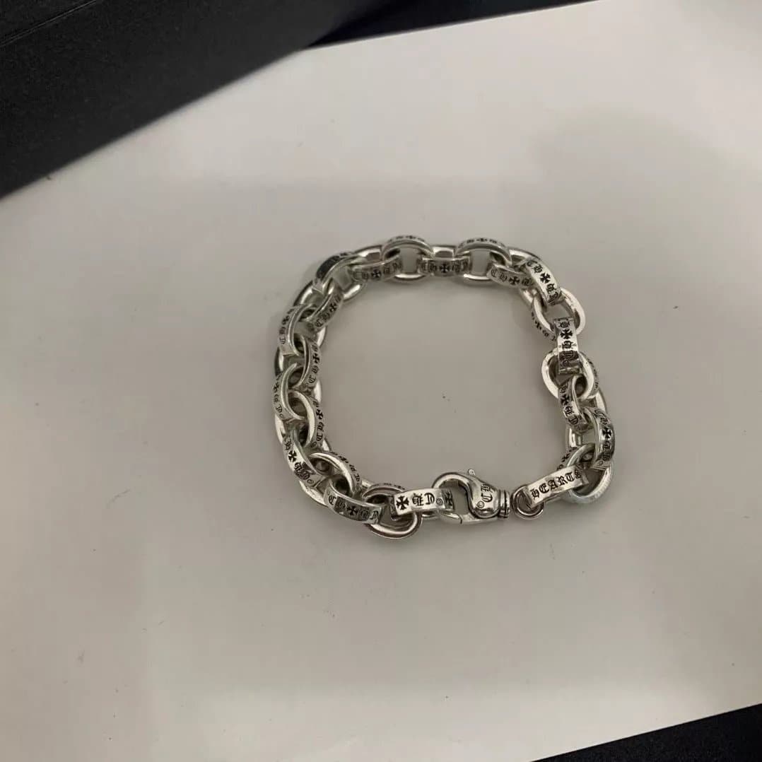 Chrome Hearts Chain Link Bracelet Cross Motif