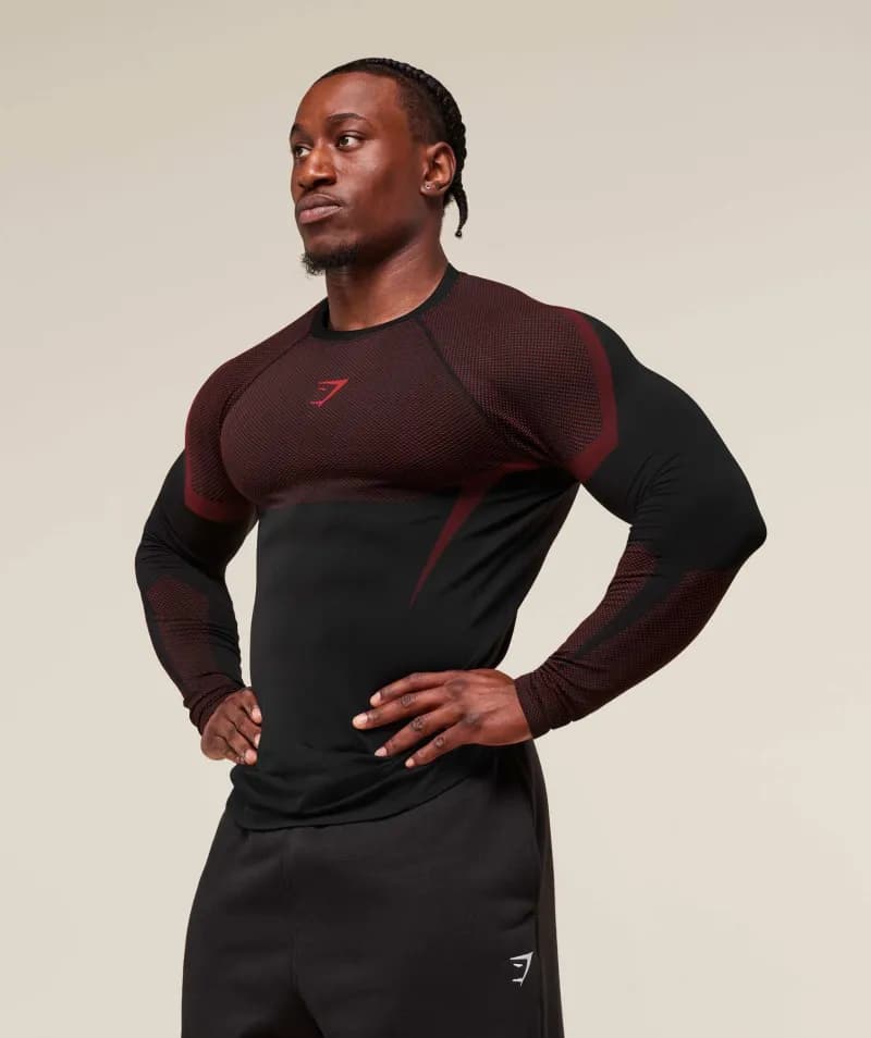 Compression Long Sleeve Mesh Panel