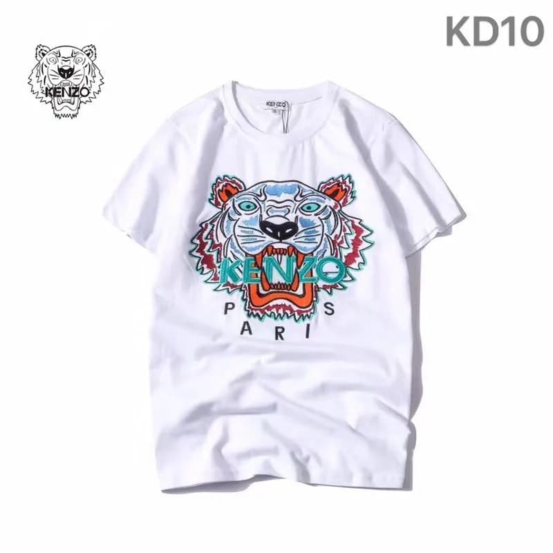 Kenzo Tiger Graphic Tee Embroidered Tiger — AP03白T