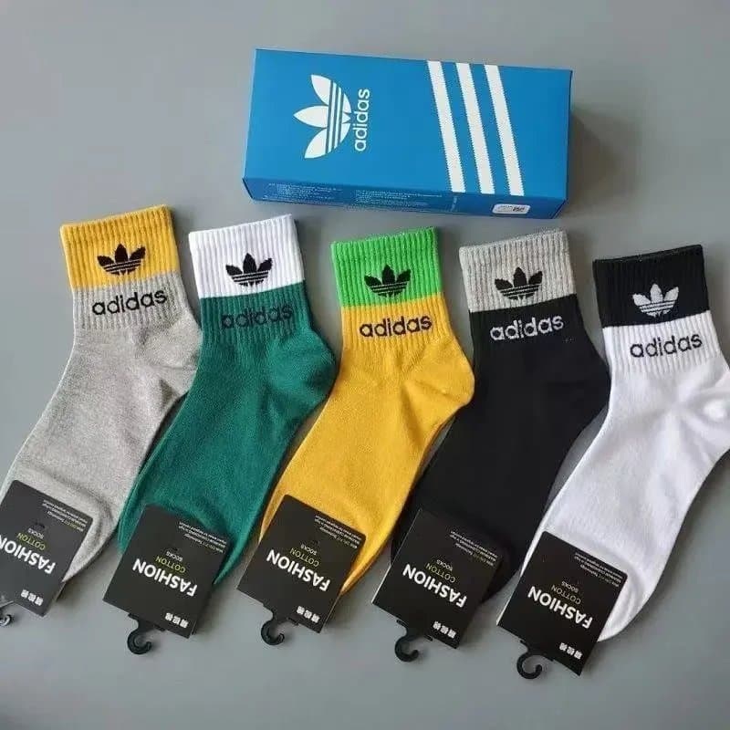 Adidas Cotton Crew Socks Tonal Trefoil Logo