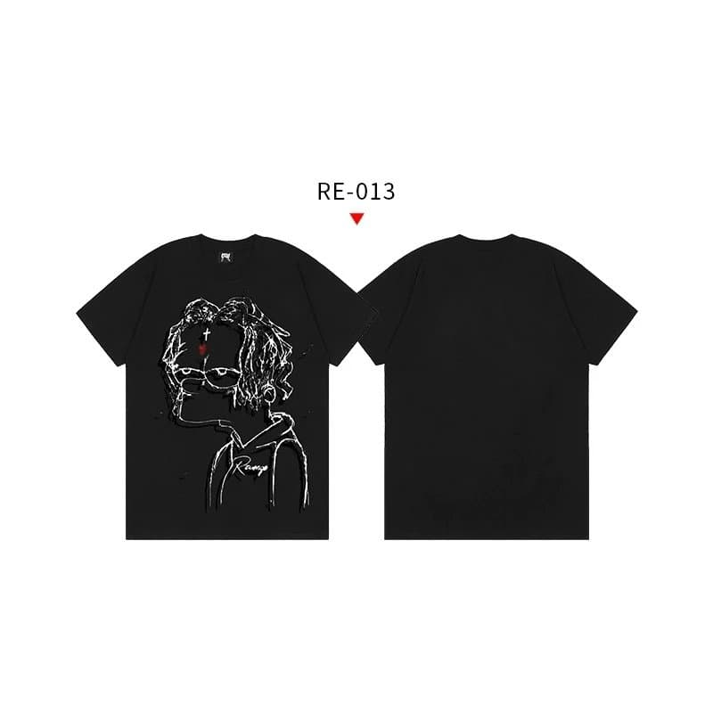 Sp5der Graphic Tee Hand with Eye Print — Black