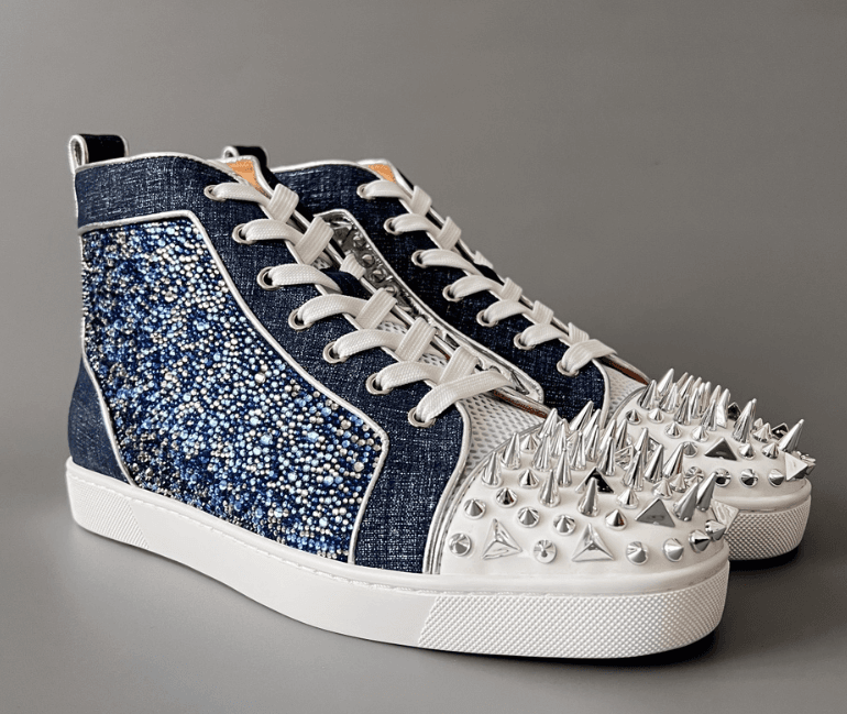 Christian Louboutin High-Top Sneaker Python Embossed — 高帮1