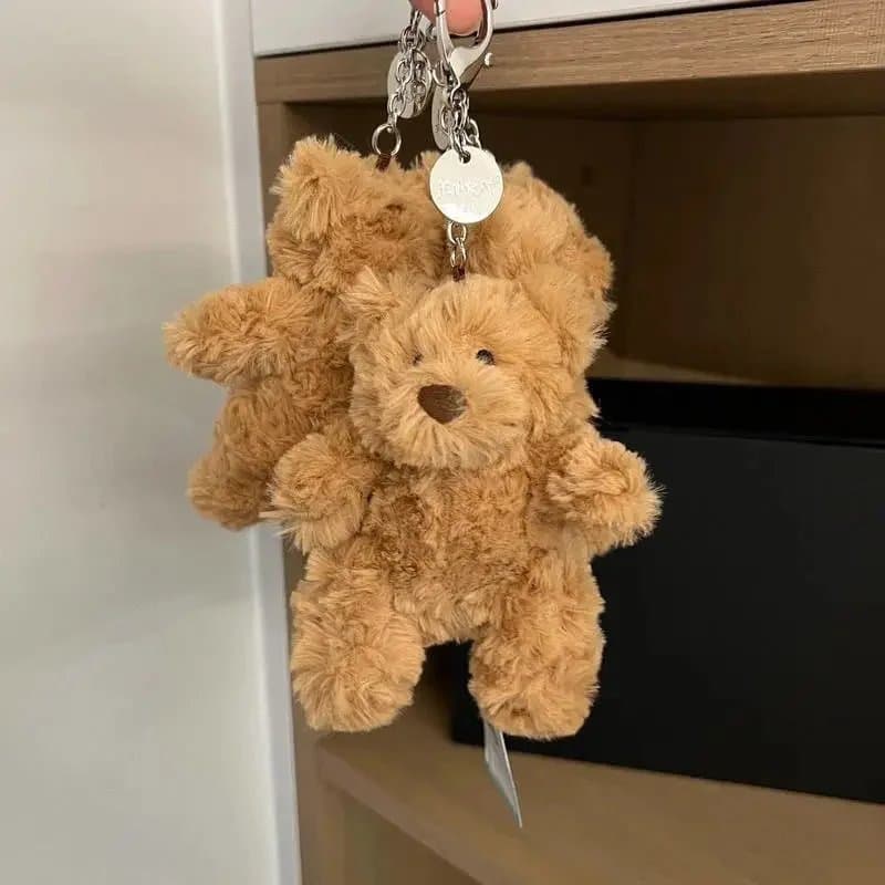 Labubu Bashful Bear Batman Hooded — 熊挂件12cm · 赠3b防尘袋