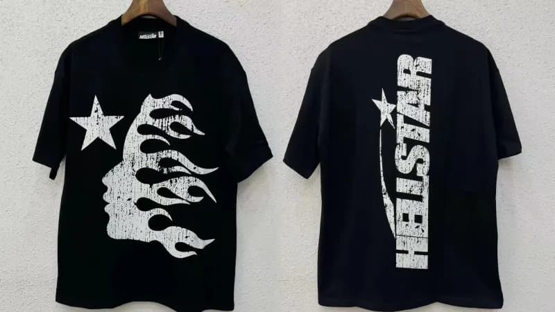 Palm Angels Graphic Tee Hellstar Records Print — H227黑色