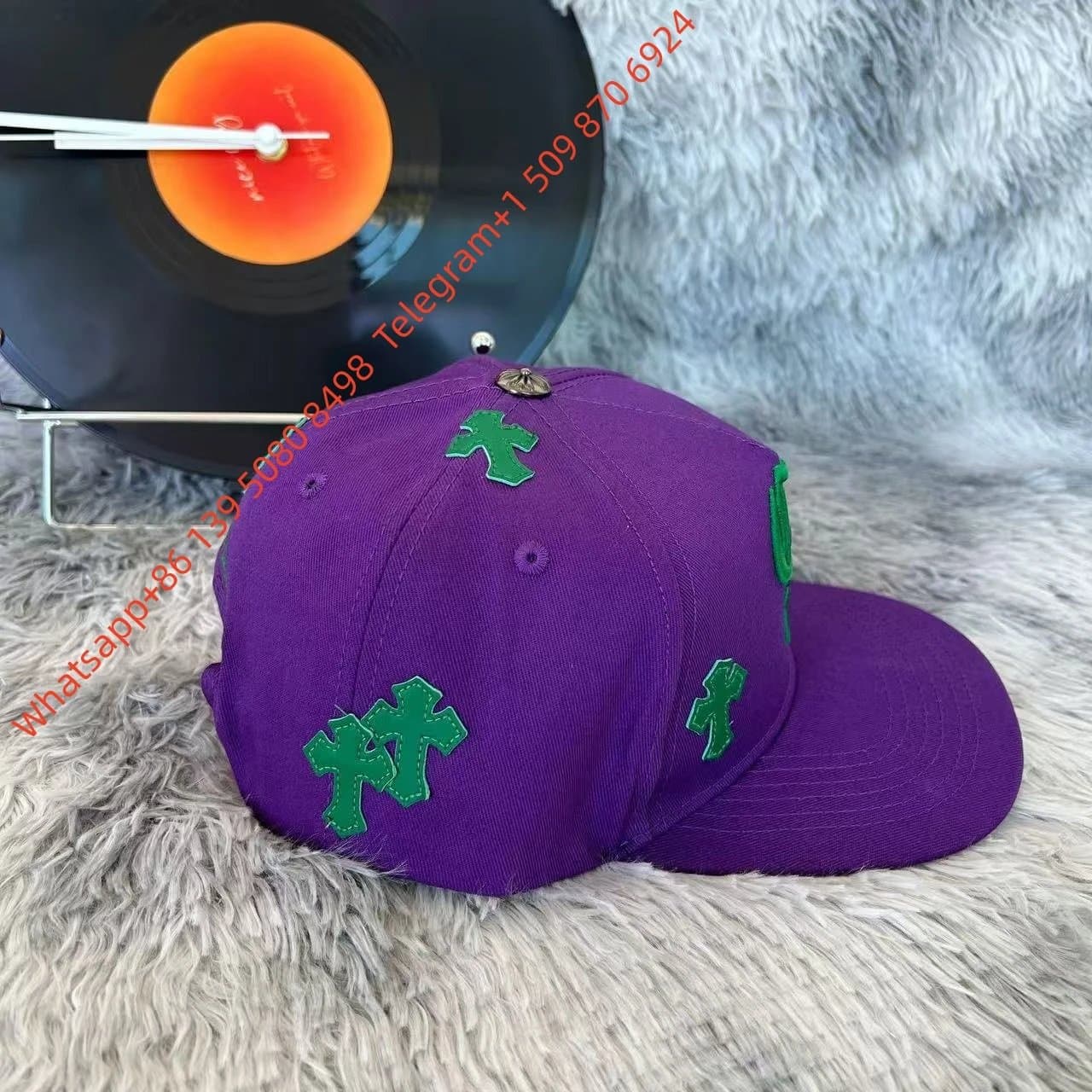 Chrome Hearts Snapback Cap Cross Logo Embroidery