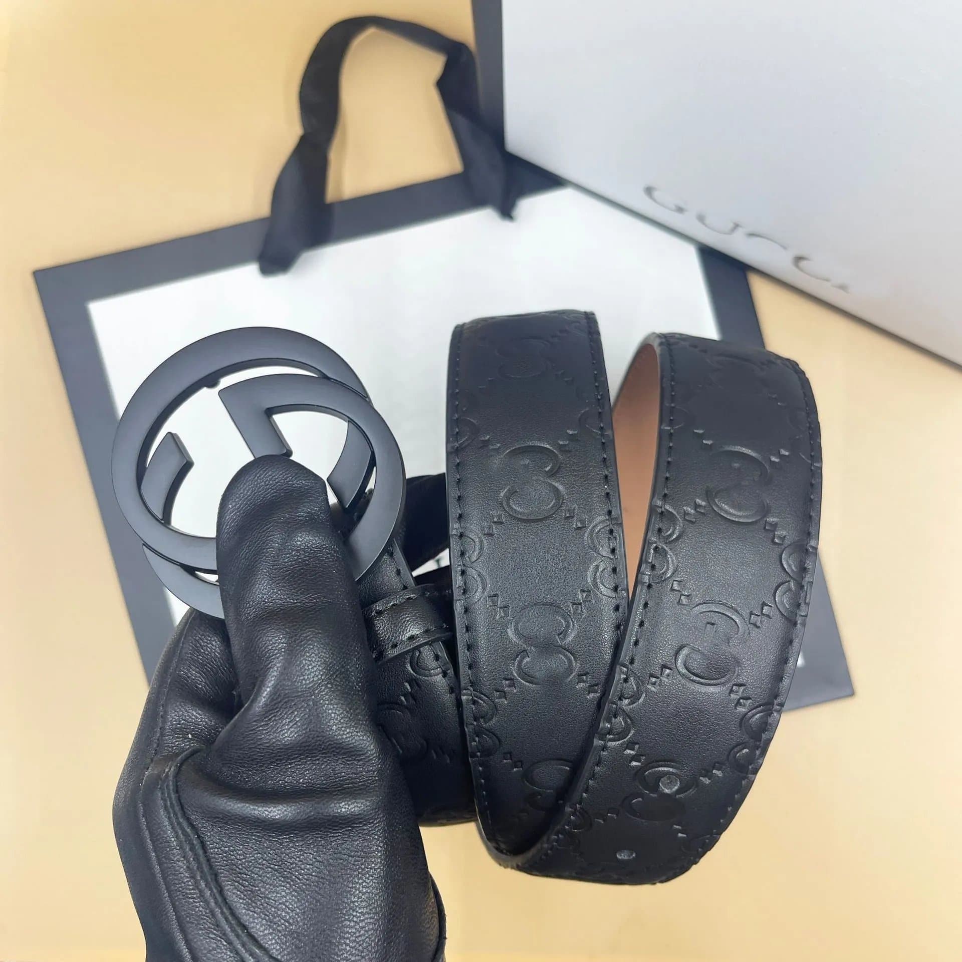 Gucci Horsebit 1955 Belt GG Embossed