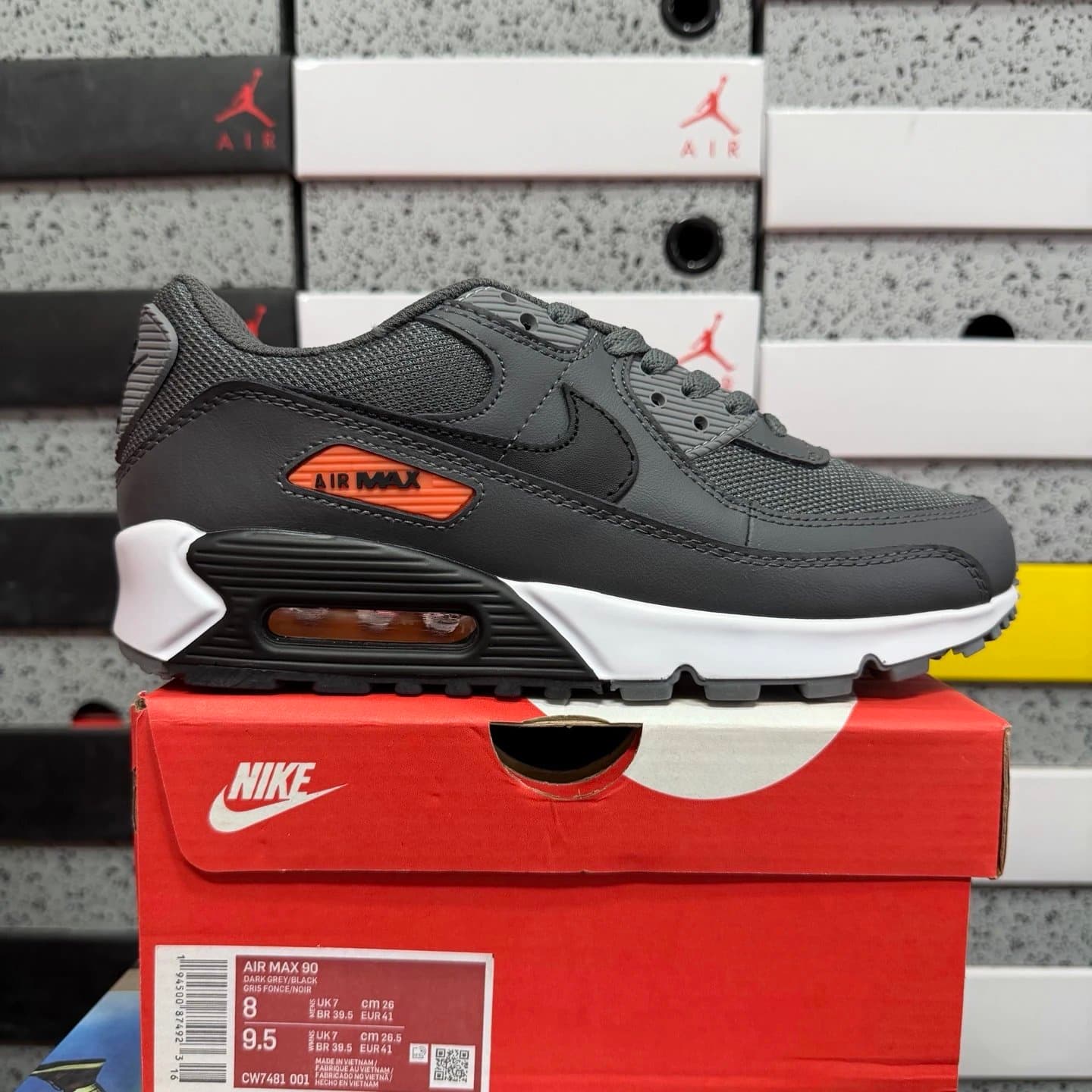 Nike Air Max 90 Black/Orange — CW7481  001
