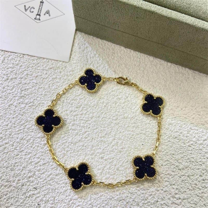 Van Cleef & Arpels Alhambra Bracelet Three Motifs — A2高版本金色黑