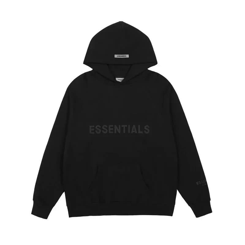Fear of God Essentials Hooded Sweatshirt Essentials Logo — 黑色