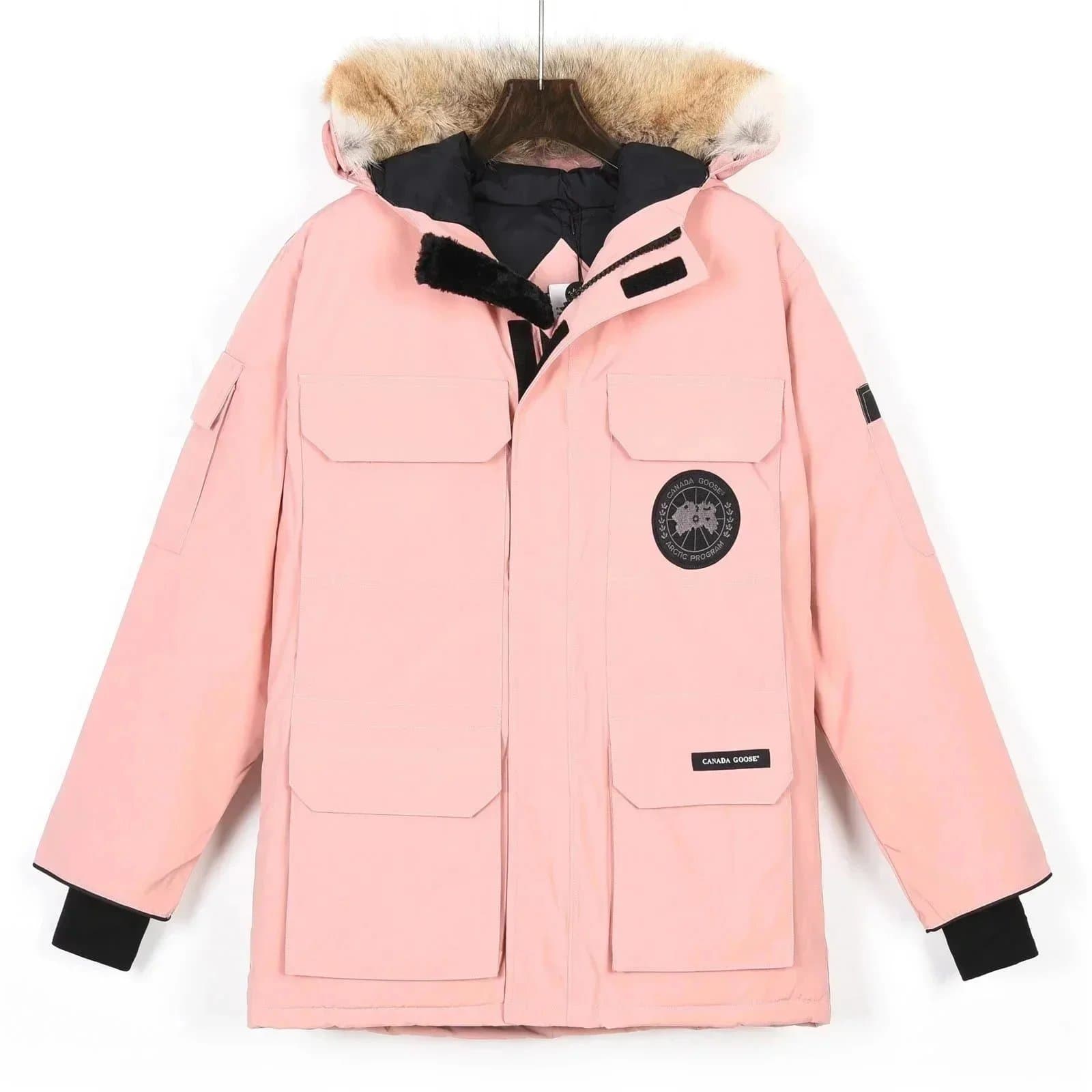 Canada Goose Expedition Parka Pink with Fur Trim