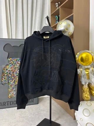 Balenciaga Hooded Sweatshirt Embroidered Graphic