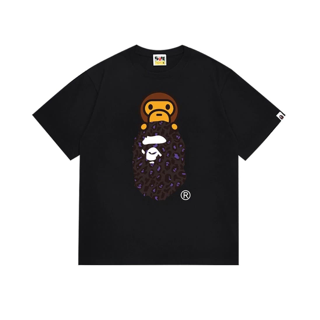 BAPE Ape Head Tee White Logo — 167黑紫