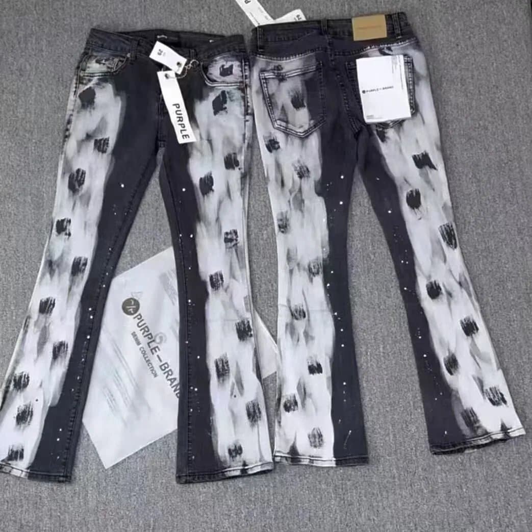 Amiri Flared Jeans Paint-Splatter Print