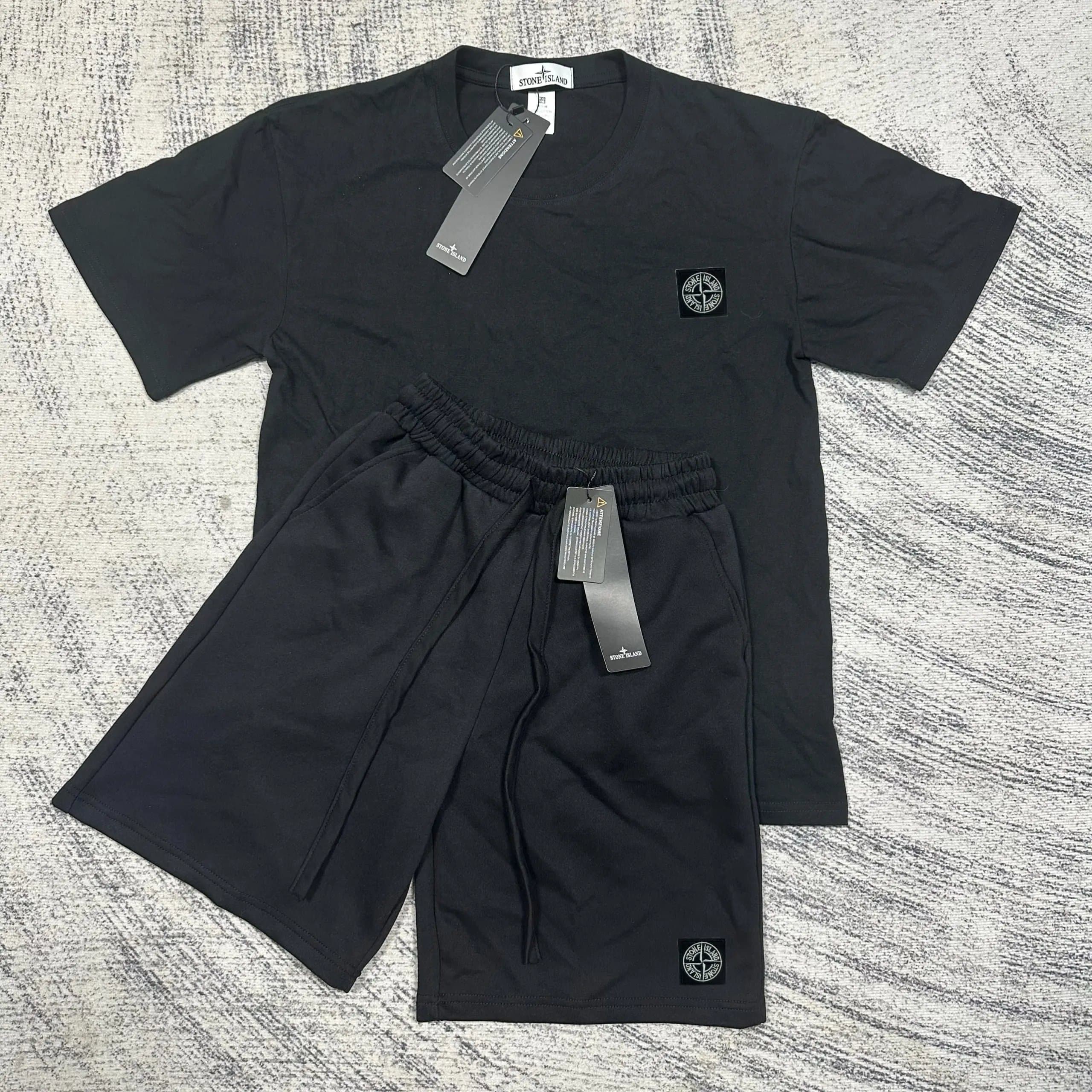 Stone Island T-Shirt and Shorts Set Compass Logo