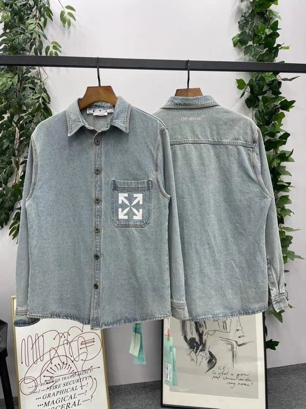 Off-White Denim Shirt Arrow Pocket