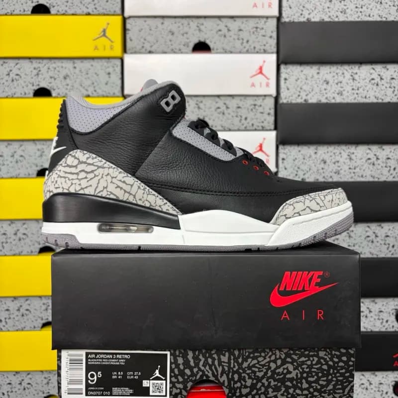 Air Jordan 3 Black Cement — AJ3 DN3707-010