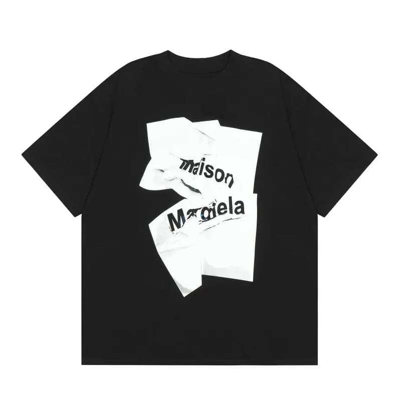 Maison Margiela Graphic Tee Torn Paper Logo Print