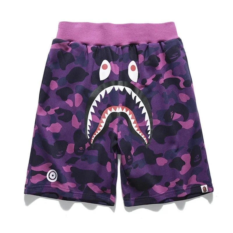 BAPE Shark Shorts Camo Split — BAPE短裤 04