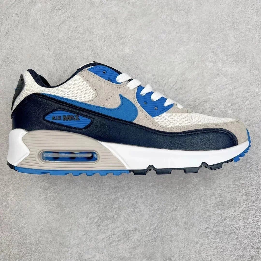 Nike Air Max 90 Light Bone/Deep Navy — MX NK Max90蓝灰 DQ4071-101