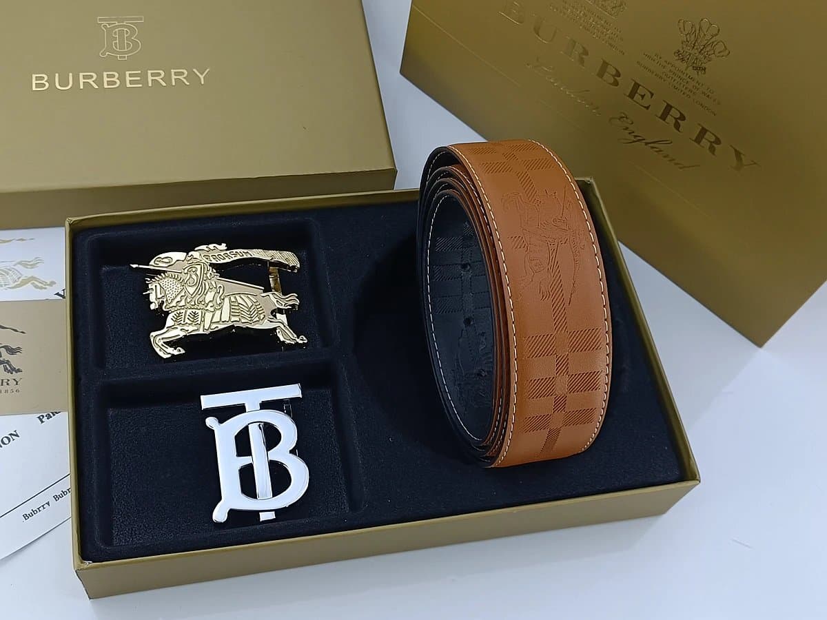 Burberry Equestrian Knight Belt Check Pattern — 090905026-3