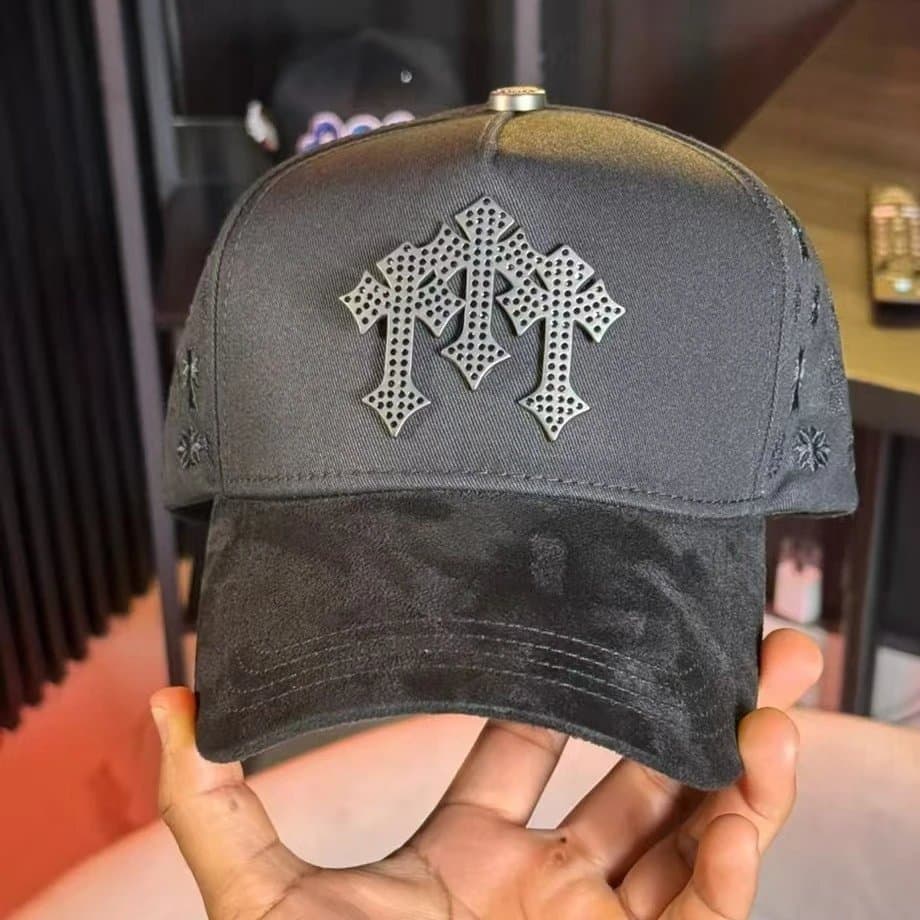 Chrome Hearts Trucker Cap Triple Cross Embellished