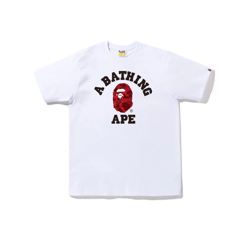 BAPE A Bathing Ape Tee Red Camo Ape Head