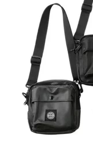Stone Island Roll-Top Backpack Black with Compass Patch — 15