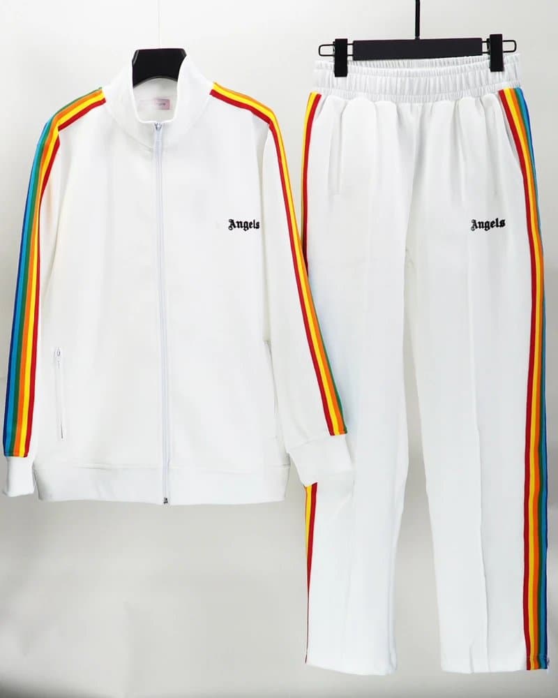 Palm Angels Track Suit Rainbow Stripe