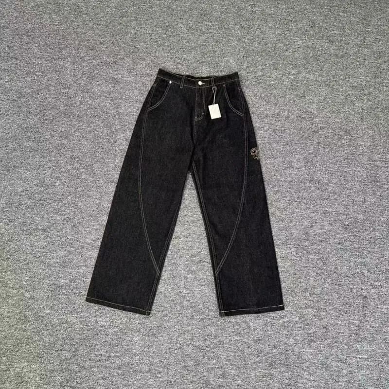 C.P. Company Goggle Jeans Black with Contrast Stitching
