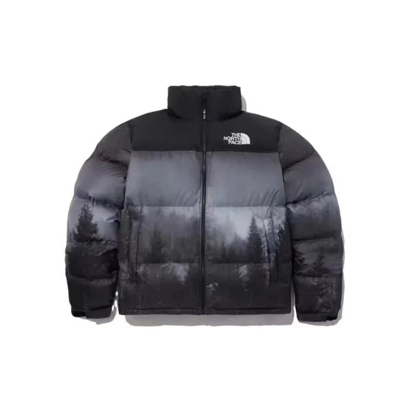 The North Face Nuptse Jacket Black/Grey Camo — 8