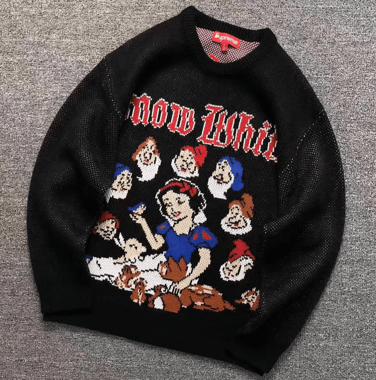 Supreme Half-Zip Sweatshirt Box Logo — M002#白雪公主黑色