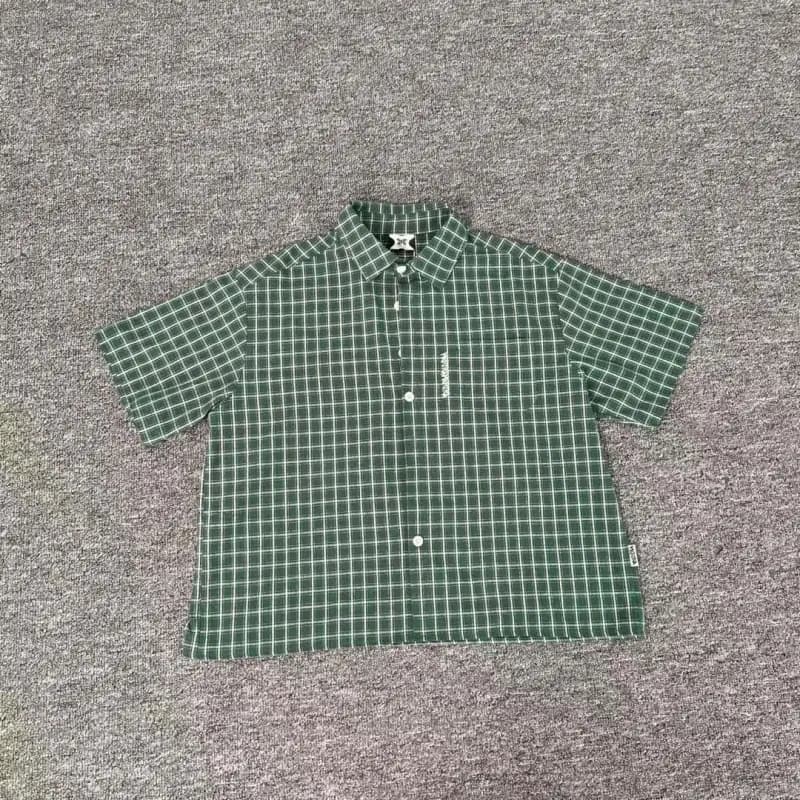 Gallery Dept. Short-Sleeve Button-Up Shirt Grid Check
