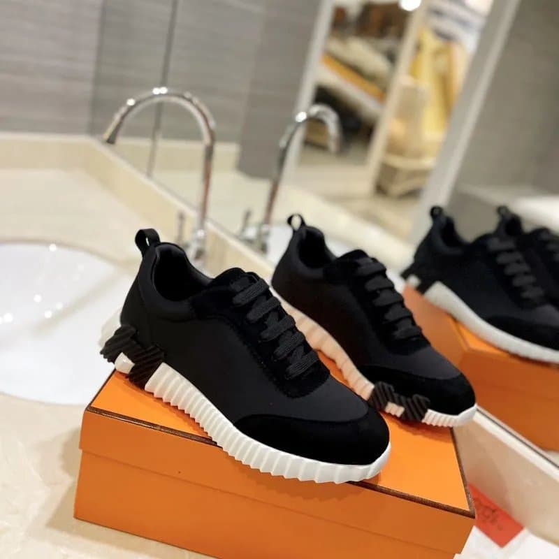 Hermès Oran Sneaker Black Suede and Nylon