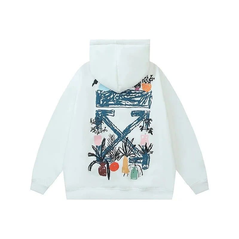 Off-White Hoodie Botanical Arrow Print