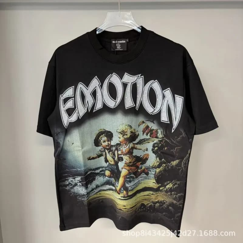 Anti Social Social Club Graphic Tee Alien Print — EM102黑（白膜直喷