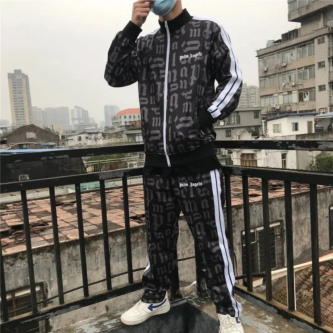 Palm Angels Track Jacket and Pants Set Logo Print